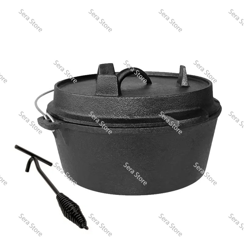Camp Dutch Oven Cast - 25cm Dökme Demir Kamp Tenceresi Açık