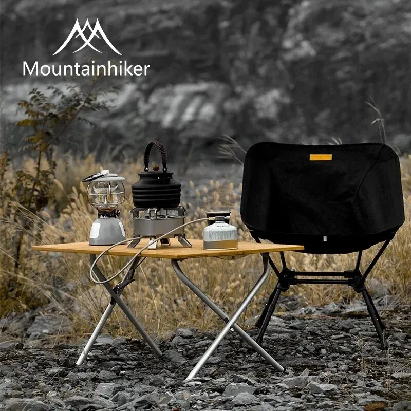 Camping Cooking Table - MOUNTAINHIKER 2/3 Bambu Katlanır Masa Açık